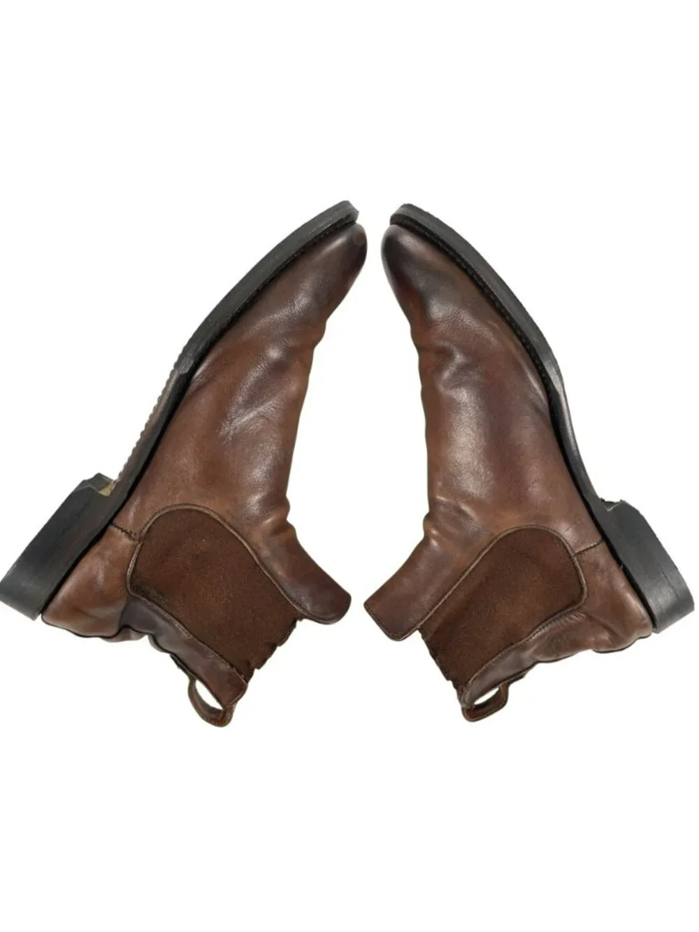 Allen Edmonds Vintage Brown Leather Chelsea Boots Slip-On Casual Men's Size 11